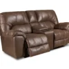 Stallion Brown Reclining Console Loveseat -Living Room Furniture 810182519