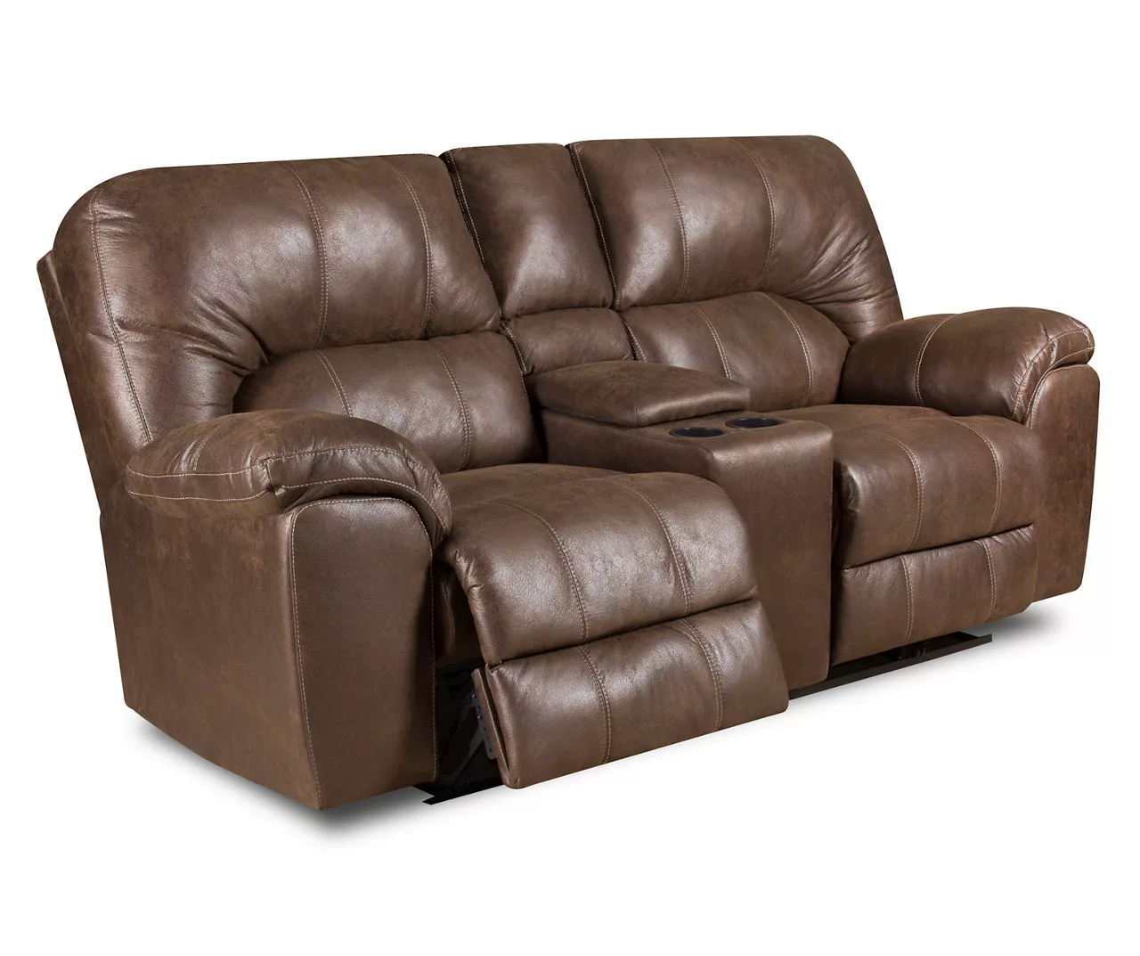 Stallion Brown Reclining Console Loveseat 3 Stallion Brown Reclining Console Loveseat