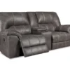 Stallion Gray Reclining Console Loveseat 1 Stallion Gray Reclining Console Loveseat -Living Room Furniture 810348639