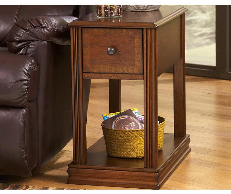 Breegin Brown End Table With Removable Tray 4 Breegin Brown End Table With Removable Tray - Image 2