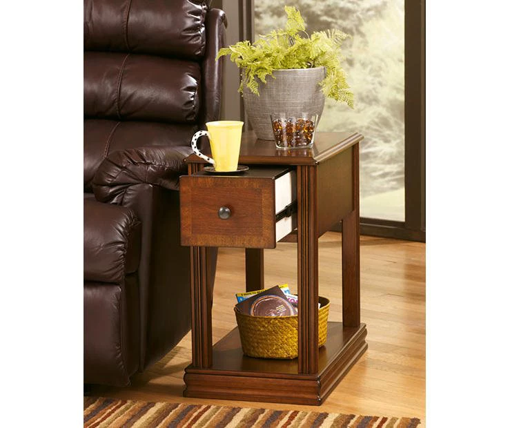 Breegin Brown End Table With Removable Tray 14 Breegin Brown End Table With Removable Tray - Image 12