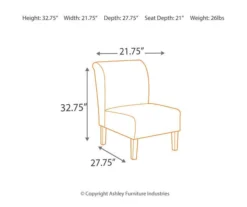 Tibbee Pebble Armless Accent Chair -Living Room Furniture 810363289 6