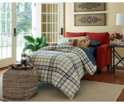 Absalom Natural Chenille Pouf -Living Room Furniture 810389289 2