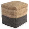 Sweed Valley Natural & Black Pouf 1 Sweed Valley Natural & Black Pouf -Living Room Furniture 810389293 1