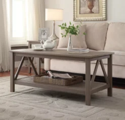 Rockford Rustic Gray Coffee Table -Living Room Furniture 810389565 2 1