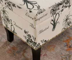 Claudia Botanical Storage Ottoman -Living Room Furniture 810389625 B8