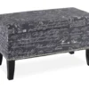 Claudia Gray Script Storage Ottoman -Living Room Furniture 810389626 1