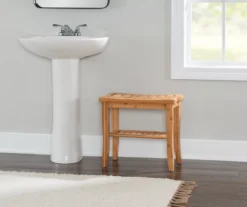18" Pierce Bamboo Bathroom Stool 20 18" Pierce Bamboo Bathroom Stool -Living Room Furniture 810389685 B0 2