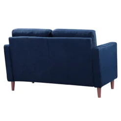 Lillith Navy Blue Mid-Century Loveseat 12 Lillith Navy Blue Mid-Century Loveseat -Living Room Furniture 810413629 3 1