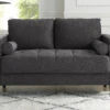 Lillith Dark Gray Mid-Century Loveseat 2 Lillith Dark Gray Mid-Century Loveseat -Living Room Furniture 810413789 1
