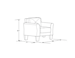 Hayward Upholstered Accent Chair 25 Hayward Upholstered Accent Chair -Living Room Furniture 810413820 11