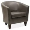 Windko Gray Faux Leather Tub Chair 1 Windko Gray Faux Leather Tub Chair -Living Room Furniture 810429853 4
