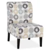 Triptis Charcoal & Tan Starburst Armless Accent Chair -Living Room Furniture 810431391 2