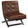 Sidewinder Brown Faux Leather Accent Chair 2 Sidewinder Brown Faux Leather Accent Chair -Living Room Furniture 810431434 2