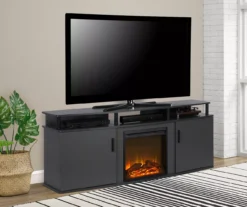 63" Gray Electric Fireplace Console 8 63" Gray Electric Fireplace Console -Living Room Furniture 810434050 1