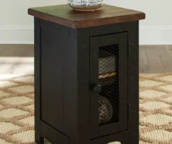 Valebeck Black & Brown Two-Tone Chairside End Table 13 Valebeck Black & Brown Two-Tone Chairside End Table -Living Room Furniture 810458251