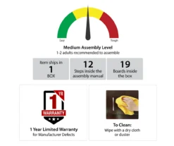 65" Wilton Black Electric Fireplace Console 7 65" Wilton Black Electric Fireplace Console -Living Room Furniture 810464969 6