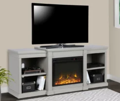 65" Wilton Gray Electric Fireplace Console 6 65" Wilton Gray Electric Fireplace Console -Living Room Furniture 810465000 1
