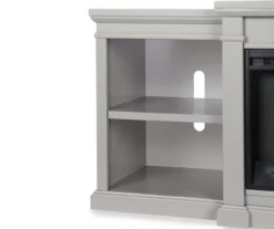 65" Wilton Gray Electric Fireplace Console 7 65" Wilton Gray Electric Fireplace Console -Living Room Furniture 810465000 5