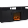 63" Bridgeport Black Electric Fireplace Console 2 63" Bridgeport Black Electric Fireplace Console -Living Room Furniture 810465001 4