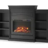 69" Shoreleaf Black Mantel Electric Fireplace 2 69" Shoreleaf Black Mantel Electric Fireplace -Living Room Furniture 810465004 4