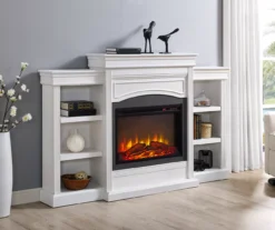 69" Shoreleaf White Mantel Electric Fireplace 7 69" Shoreleaf White Mantel Electric Fireplace -Living Room Furniture 810465035 1