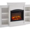 69" Shoreleaf White Mantel Electric Fireplace 1 69" Shoreleaf White Mantel Electric Fireplace -Living Room Furniture 810465035 5