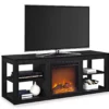 59" Roxbury Black Electric Fireplace Console 1 59" Roxbury Black Electric Fireplace Console -Living Room Furniture 810465038 2