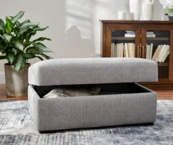 Parkdale Silver Storage Ottoman -Living Room Furniture 810465150 5