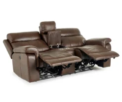 Wellsley Leather Power Reclining Console Loveseat 32 Wellsley Leather Power Reclining Console Loveseat -Living Room Furniture 810469259 2 1