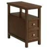 Walnut 2-Drawer End Table With Shelf 2 Walnut 2-Drawer End Table With Shelf -Living Room Furniture 810504030 2