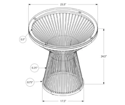 Silver Hourglass End Table -Living Room Furniture 810512999 3