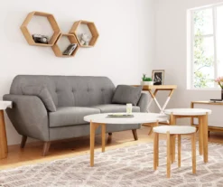 White Round Coffee Table -Living Room Furniture 810513564 4