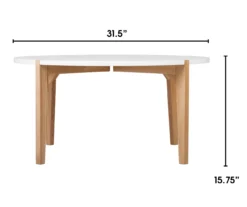 White Round Coffee Table -Living Room Furniture 810513564 5