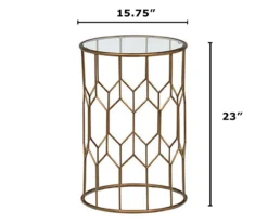 Gold Harper Side Table -Living Room Furniture 810513567 3