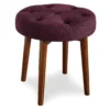 Penelope Eggplant Tufted Stool 1 Penelope Eggplant Tufted Stool -Living Room Furniture 810513574 2