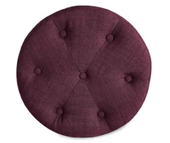 Penelope Eggplant Tufted Stool -Living Room Furniture 810513574 6