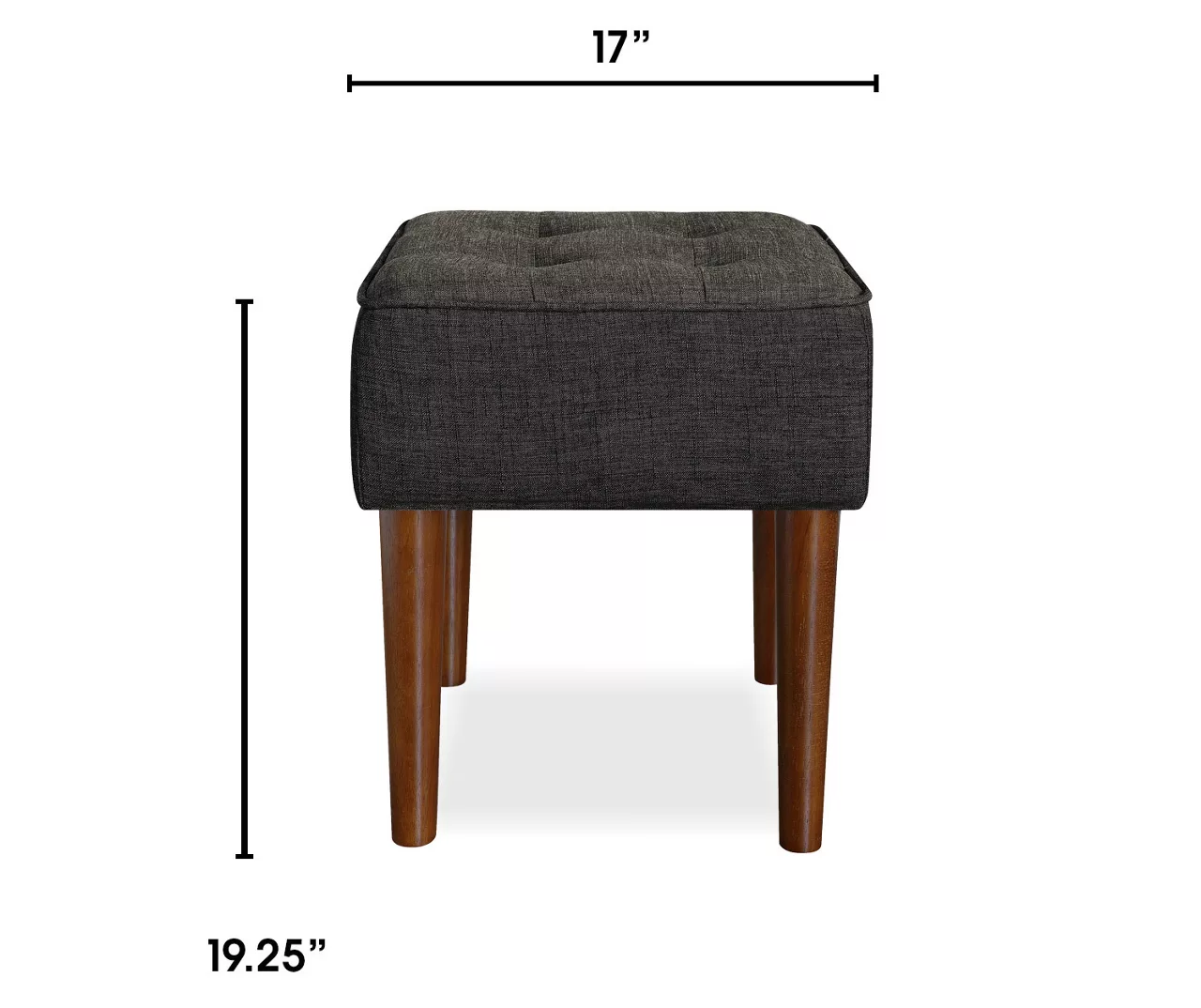 Aria Charcoal Grey Tufted Stool 7 Aria Charcoal Grey Tufted Stool - Image 5