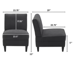 Serta Copenhagen Tufted Slipper Chair -Living Room Furniture 810513580 4