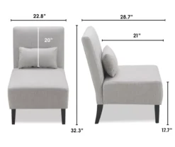 Serta Palisades Slipper Chair With Pillow -Living Room Furniture 810513584 5