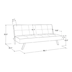 Corey Black Convertible Sofa -Living Room Furniture 810514243 10