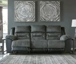 Earhart Faux Leather Reclining Sofa 12 Earhart Faux Leather Reclining Sofa -Living Room Furniture 810519696 3