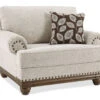 Harleson Wheat Nailhead Trim Chair And A Half 1 Harleson Wheat Nailhead Trim Chair And A Half -Living Room Furniture 810519750