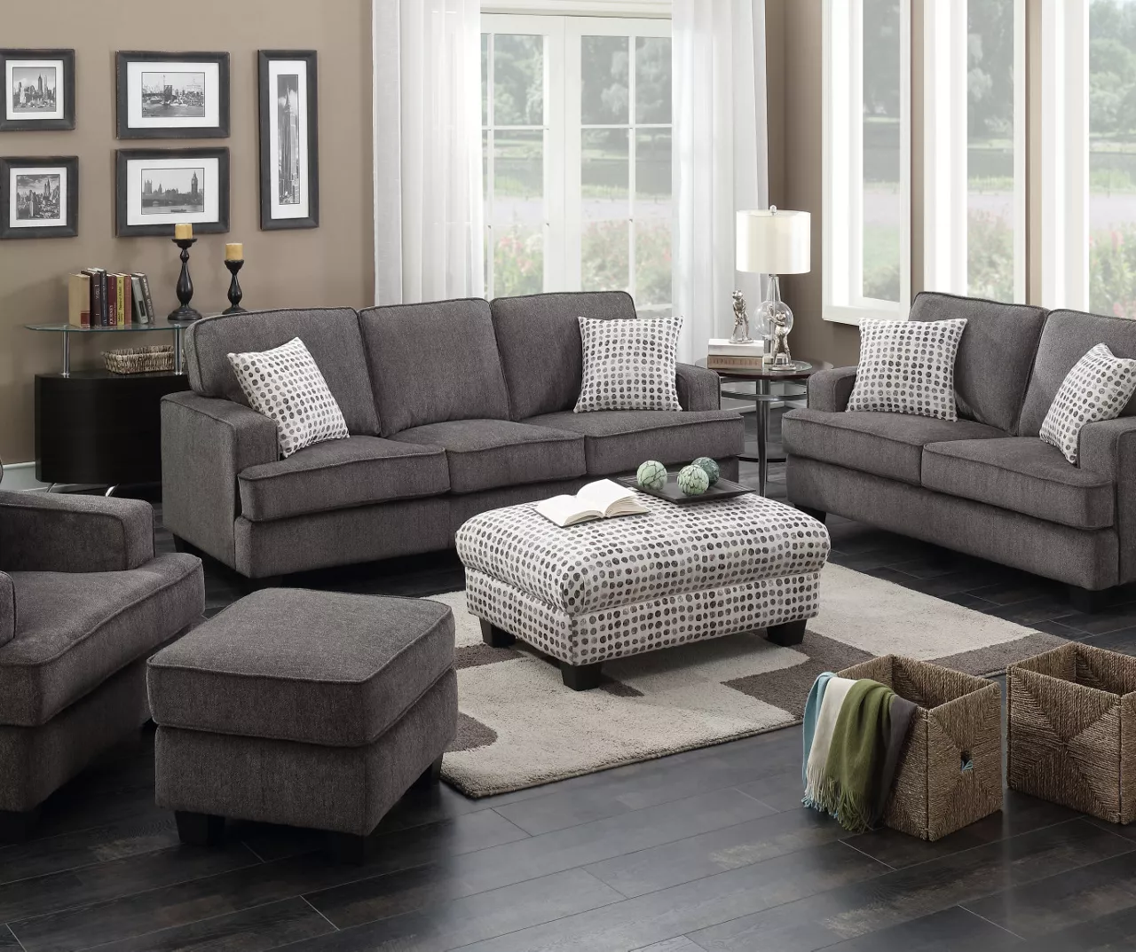 Rogers Ink Dot Ottoman 4 Rogers Ink Dot Ottoman - Image 2