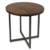 Scranton Antique Pine Round End Table -Living Room Furniture 810519909 1