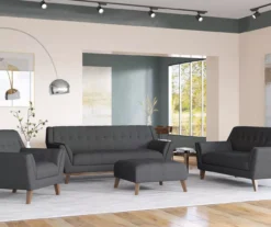 Jasper Charcoal Pebble Square Ottoman 10 Jasper Charcoal Pebble Square Ottoman -Living Room Furniture 810519916 7