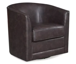Willow River Hammond Faux Leather Swivel Accent Chair -Living Room Furniture 810519938 2