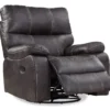 New Albany Dark Graphite Leather Look Micro Suede Swivel Reclining Glider 1 New Albany Dark Graphite Leather Look Micro Suede Swivel Reclining Glider -Living Room Furniture 810519941 1