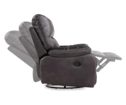 New Albany Dark Graphite Leather Look Micro Suede Swivel Reclining Glider 14 New Albany Dark Graphite Leather Look Micro Suede Swivel Reclining Glider -Living Room Furniture 810519941 7