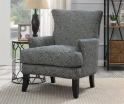 Bossa Gray Print Accent Chair 15 Bossa Gray Print Accent Chair -Living Room Furniture 810519952 7
